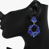 89113, MULTI RHINESTONE EVENING EARRING