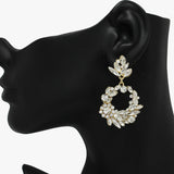 89113, MULTI RHINESTONE EVENING EARRING