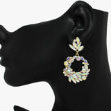 89113, MULTI RHINESTONE EVENING EARRING