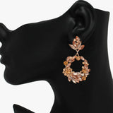 89113, MULTI RHINESTONE EVENING EARRING