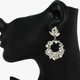 89113, MULTI RHINESTONE EVENING EARRING