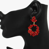 89113, MULTI RHINESTONE EVENING EARRING