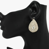 89115, TEARDROP CRYSTAL RHINESTONE EVENING EARRING