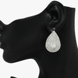 89115, TEARDROP CRYSTAL RHINESTONE EVENING EARRING