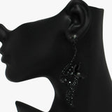 89117, FLORAL RHINESTONE EVENING EARRING
