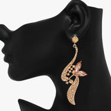 89117, FLORAL RHINESTONE EVENING EARRING