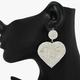 89118, HEART CRYSTAL RHINESTONE EARRING