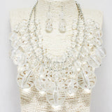 89127, ACRYLIC BALL CLUSTER STATEMENT NECKLACE