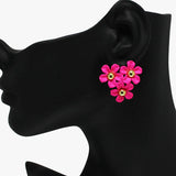 89133, TRIPLE FLOWER STUD EARRING