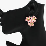89133, TRIPLE FLOWER STUD EARRING