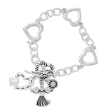 89154, ANGEL N HEART CHARM TOGGLE BRACELET