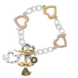 89154, ANGEL N HEART CHARM TOGGLE BRACELET
