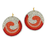89155, WAVE SEED BEADED EARRING