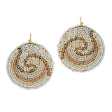 89155, WAVE SEED BEADED EARRING