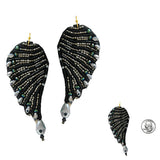 89157, WING SEED BEADED EARRING