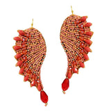89157, WING SEED BEADED EARRING