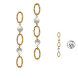 89168, PEARL ROPE DANGLED POST EARRING