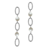 89168, PEARL ROPE DANGLED POST EARRING