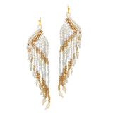 89175, SEED BEADED FRINGE EARRING