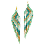 89175, SEED BEADED FRINGE EARRING