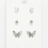 89182, BUTTERFLY STUD EARRING SET