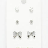 BOW Stud Earring SET - view 2