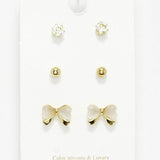 BOW Stud Earring SET