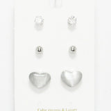 Heart Stud Earring SET