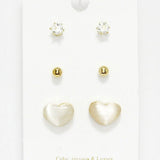 Heart Stud Earring SET - view 2