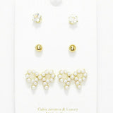 BOW Stud Earring SET - view 2