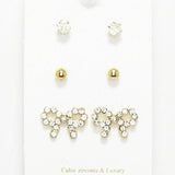 BOW Stud Earring SET