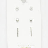 BAR Accent Stud Earring SET