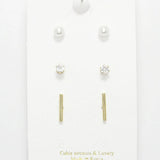 BAR Accent Stud Earring SET - view 2