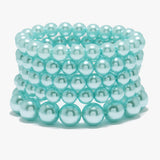 89234, PEARL MULTI LAYERED STRETCH BRACELET