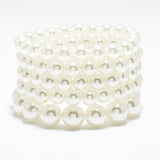 89234, PEARL MULTI LAYERED STRETCH BRACELET
