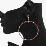 89254, PAVE RHINESTONE ROUND POST EARRING