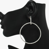 89254, PAVE RHINESTONE ROUND POST EARRING