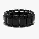 89259, RECTANGLE RHINESTONE EVENING STRETCH BRACELET