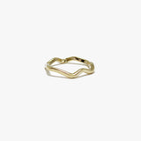 89306, WAVY ONE SIZE RING *GOLD DIPPED