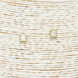 Dainty Square Stud Earring *gold Dipped