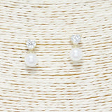 Heart Accent Pearl Stud Earring *gold Dipped