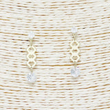 Crystal Dangle Post Earring *gold Dipped