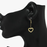 Heart Drop Dangle Earring *gold Dipped