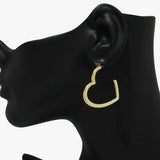 89369, HEART HOOP EARRING *GOLD DIPPED