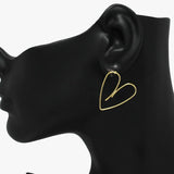 Heart Open CUT Post Earring *gold Dipped