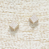 89385, DICE CUBIC ZIRCONIA STUD EARRING