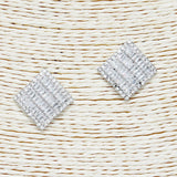 89393, BAGUETTE CUBIC ZIRCONIA STUD EARRING