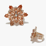 89394, FLOWER RHINESTONE STRETCH RING