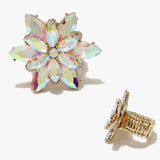 89394, FLOWER RHINESTONE STRETCH RING