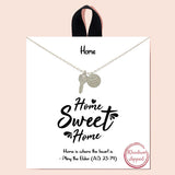89421, "HOME SWEET HOME" KEY CHARM NECKLACE